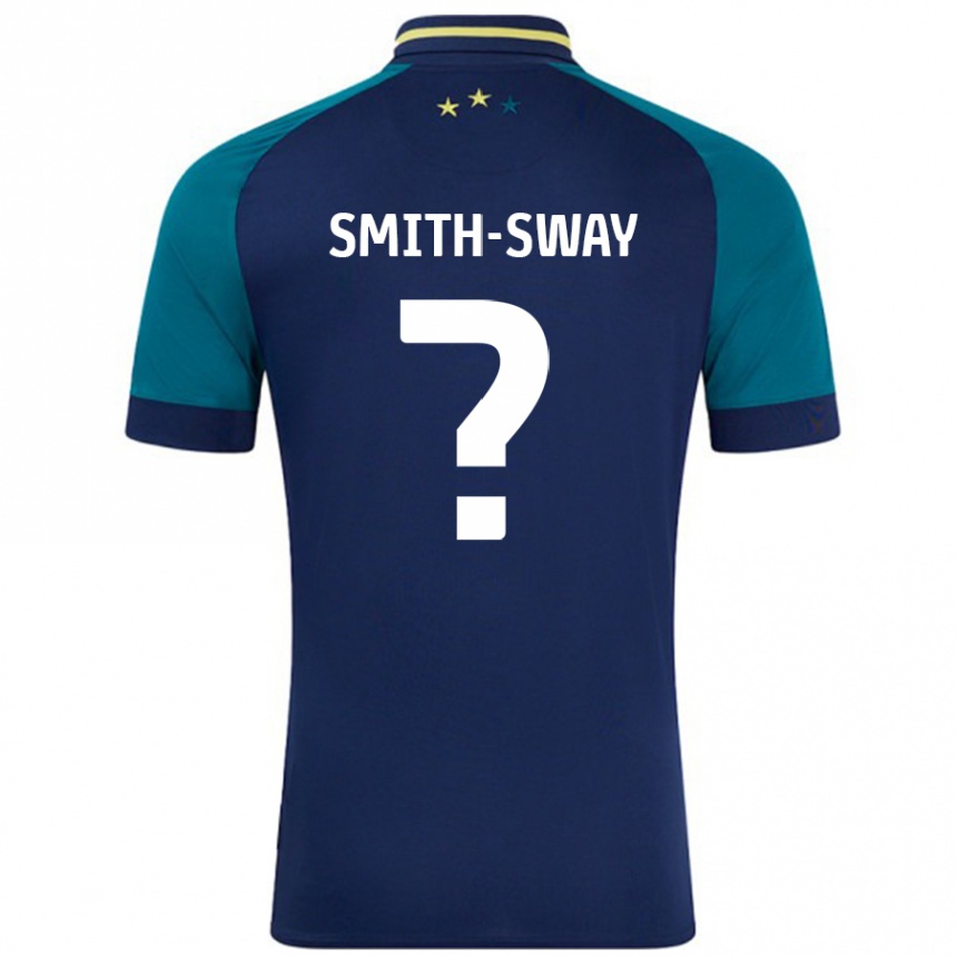 ילדים כדורגל Jay Smith-Sway #0 נייבי ירוק כהה הרחק ג'רזי 2024/25