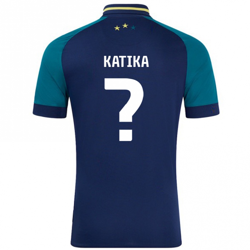 ילדים כדורגל Emick Katika #0 נייבי ירוק כהה הרחק ג'רזי 2024/25