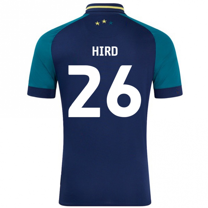ילדים כדורגל Kayley Hird #26 נייבי ירוק כהה הרחק ג'רזי 2024/25