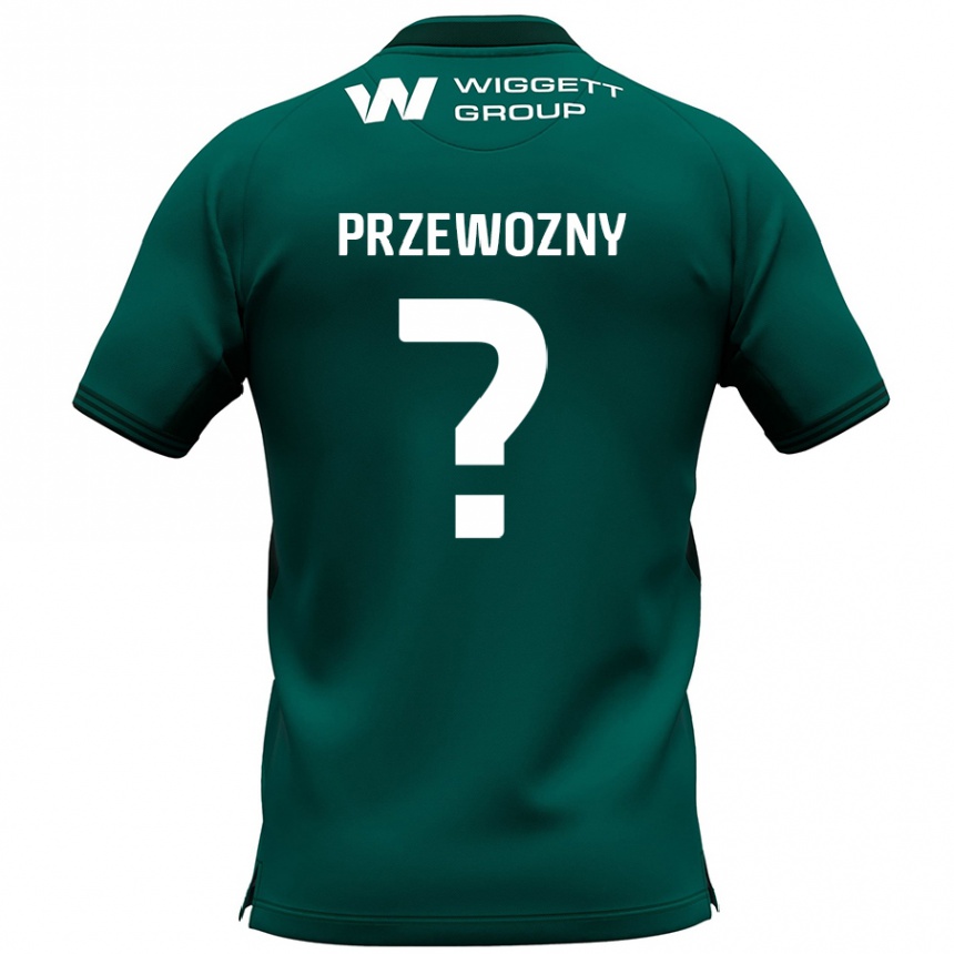 ילדים כדורגל Jakub Przewozny #0 יָרוֹק הרחק ג'רזי 2024/25