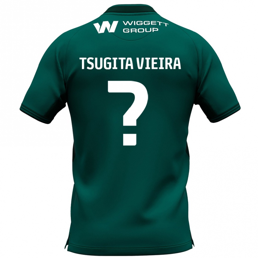 ילדים כדורגל Sacha Tsugita Vieira #0 יָרוֹק הרחק ג'רזי 2024/25