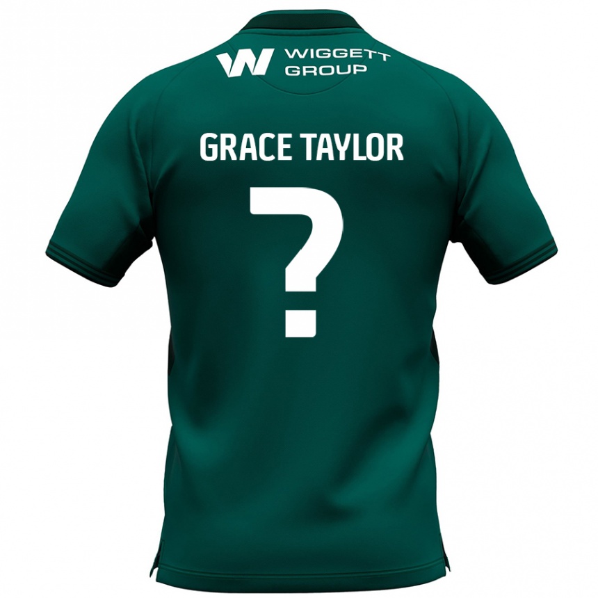 ילדים כדורגל Grace Taylor #0 יָרוֹק הרחק ג'רזי 2024/25