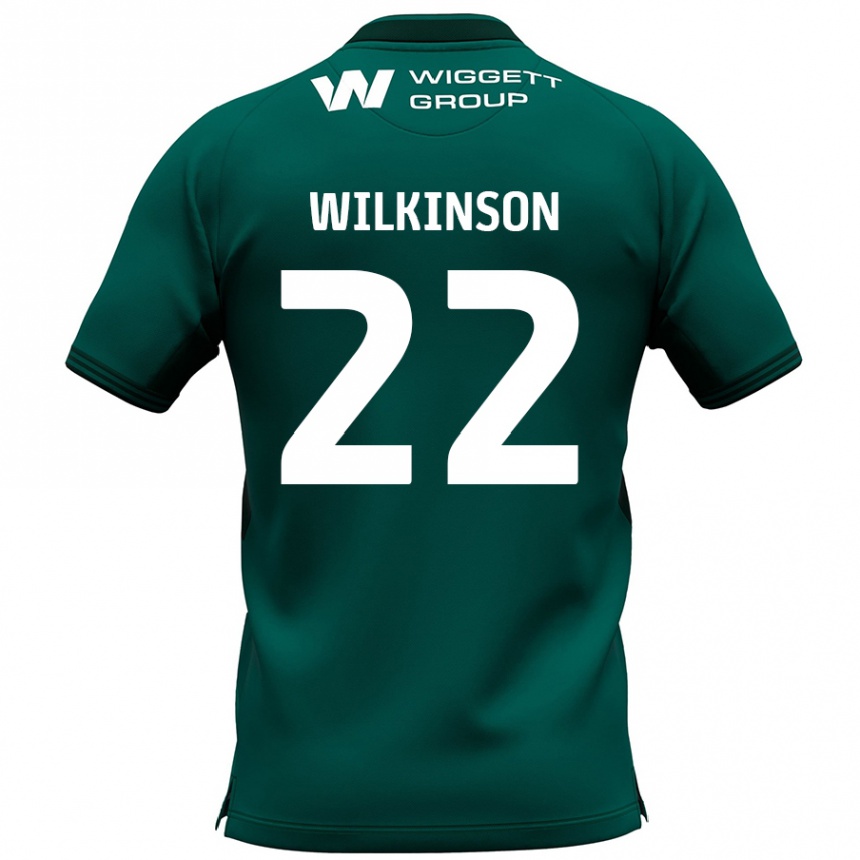 ילדים כדורגל Chloe Wilkinson #22 יָרוֹק הרחק ג'רזי 2024/25