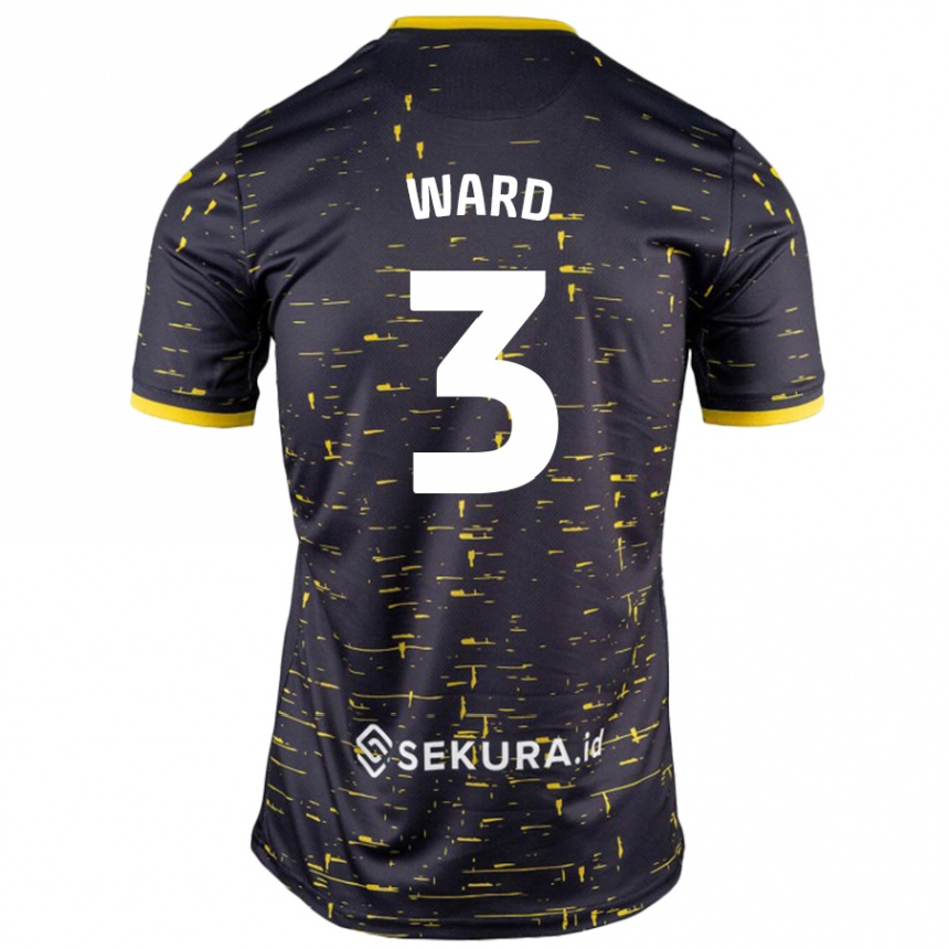 ילדים כדורגל Summer Ward #3 שחור צהוב הרחק ג'רזי 2024/25
