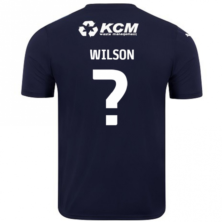 ילדים כדורגל Reece Wilson #0 כָּחוֹל כֵּהֶה הרחק ג'רזי 2024/25