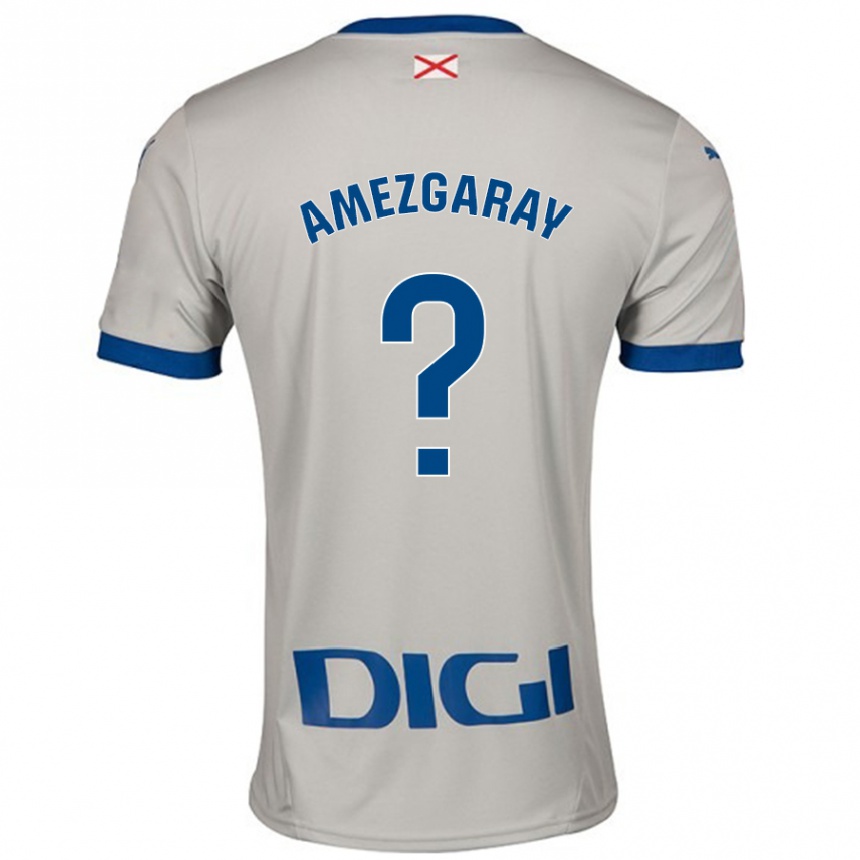 ילדים כדורגל Ander Amezgaray #0 אפור בהיר הרחק ג'רזי 2024/25