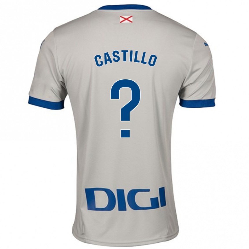 ילדים כדורגל Adrián Castillo #0 אפור בהיר הרחק ג'רזי 2024/25