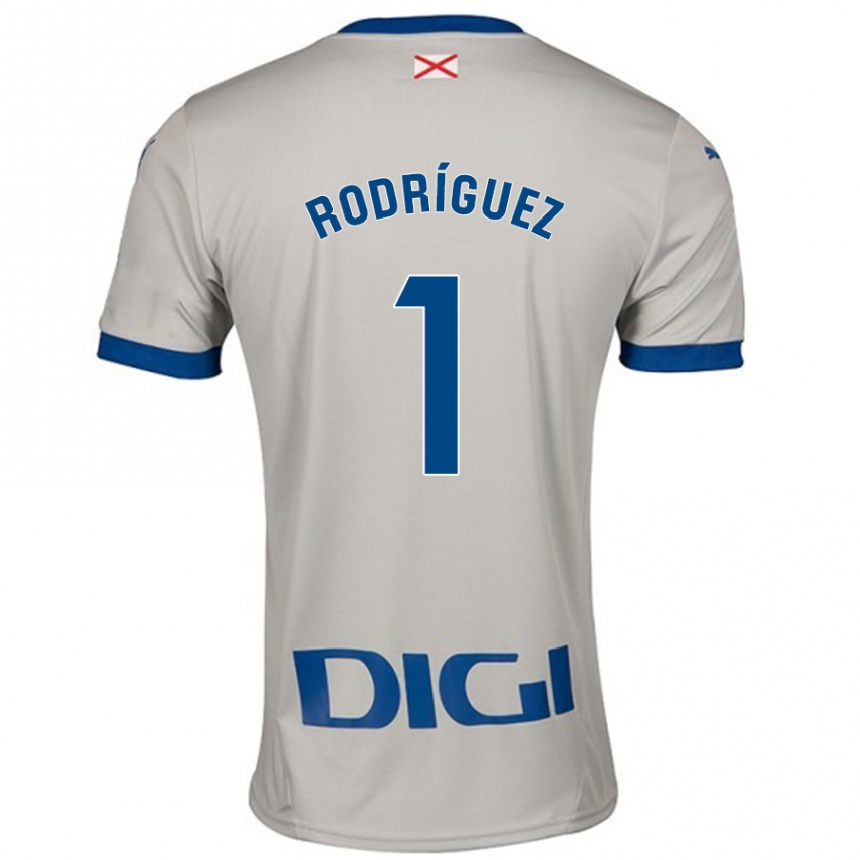 ילדים כדורגל Adrián Rodríguez #1 אפור בהיר הרחק ג'רזי 2024/25