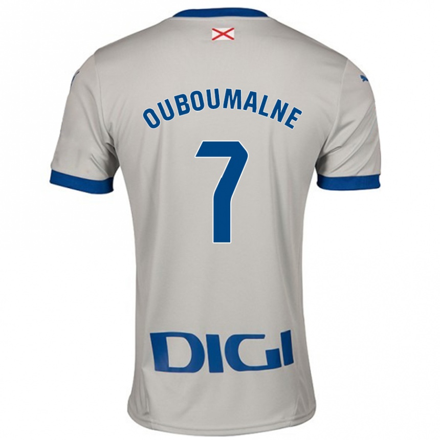 ילדים כדורגל Ibra Ouboumalne #7 אפור בהיר הרחק ג'רזי 2024/25