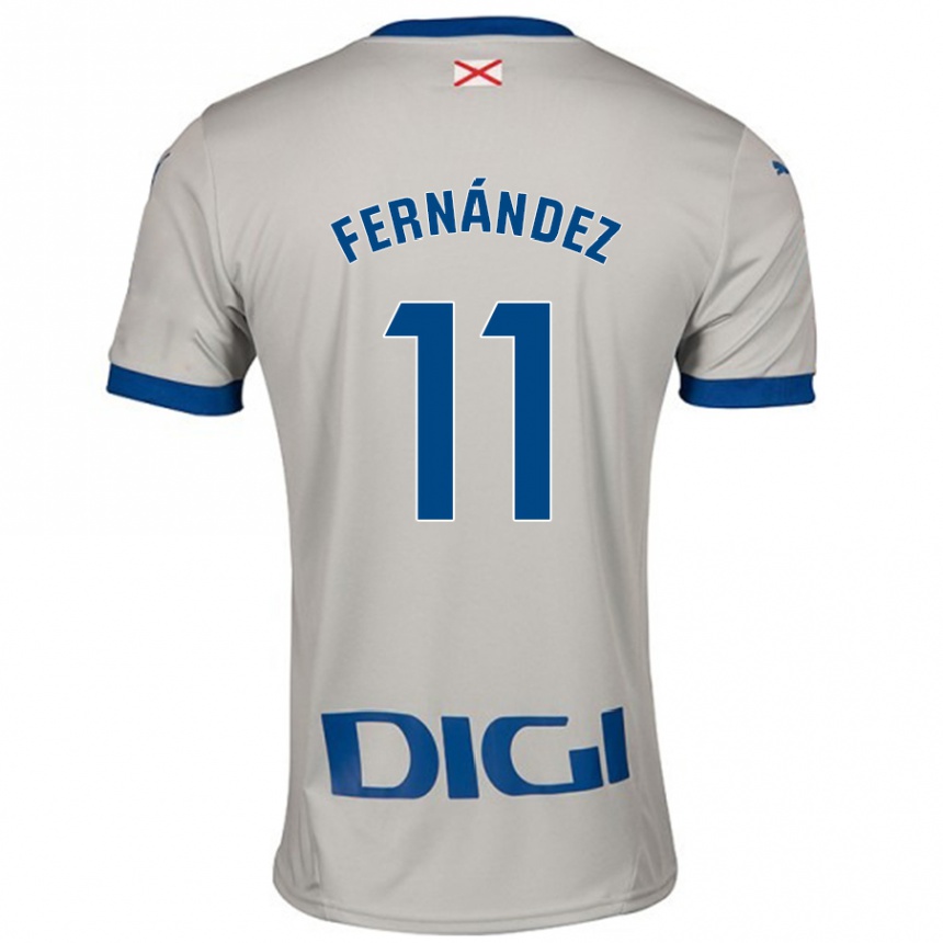 ילדים כדורגל Imanol Fernández #11 אפור בהיר הרחק ג'רזי 2024/25