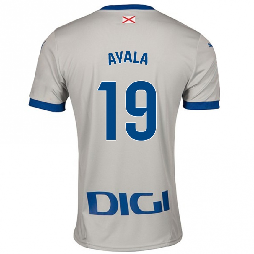 ילדים כדורגל Axel Ayala #19 אפור בהיר הרחק ג'רזי 2024/25