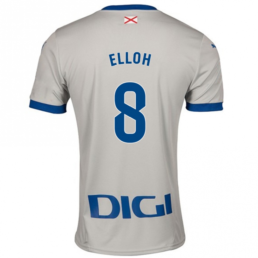 ילדים כדורגל Rebecca Elloh #8 אפור בהיר הרחק ג'רזי 2024/25