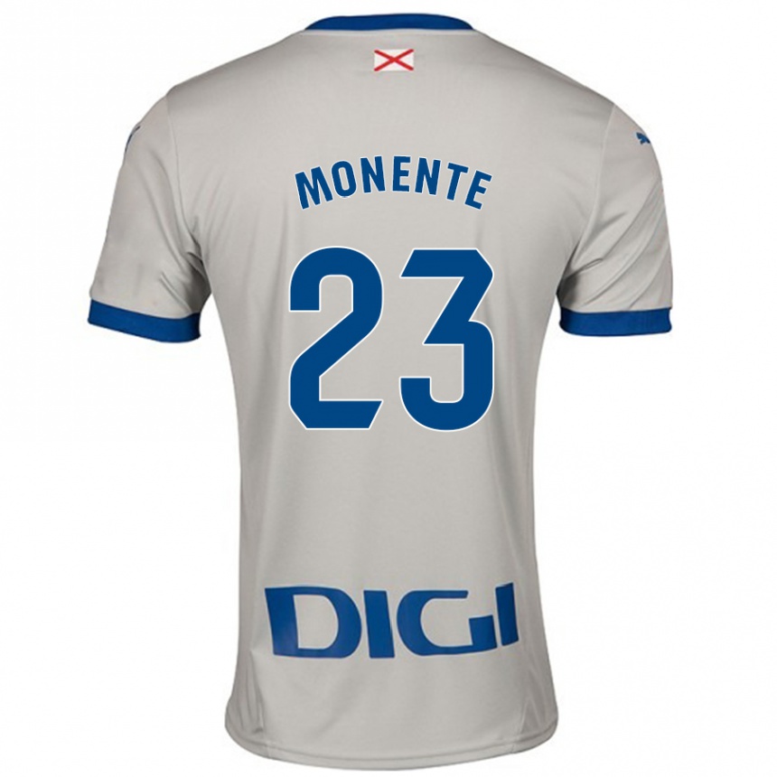 ילדים כדורגל Leyre Monente #23 אפור בהיר הרחק ג'רזי 2024/25
