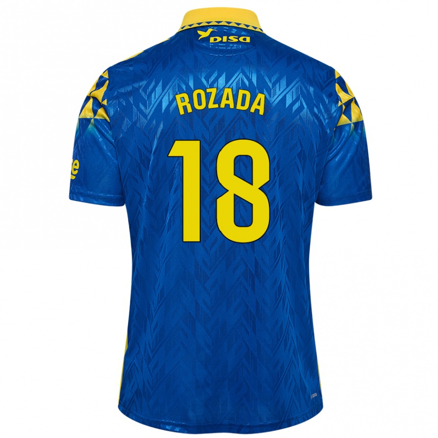 ילדים כדורגל Viti Rozada #18 כחול צהוב הרחק ג'רזי 2024/25