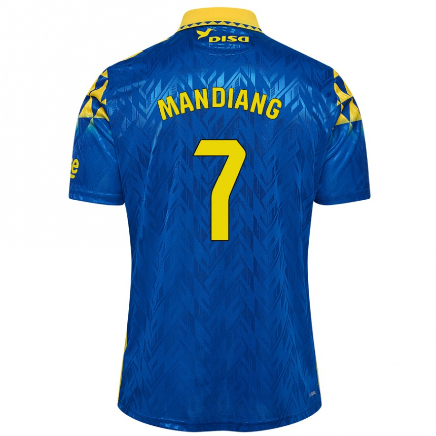 ילדים כדורגל Saliou Mandiang #7 כחול צהוב הרחק ג'רזי 2024/25