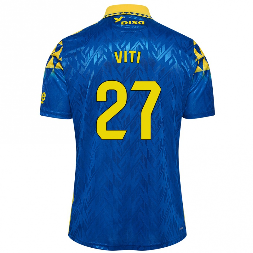 ילדים כדורגל Viti #27 כחול צהוב הרחק ג'רזי 2024/25