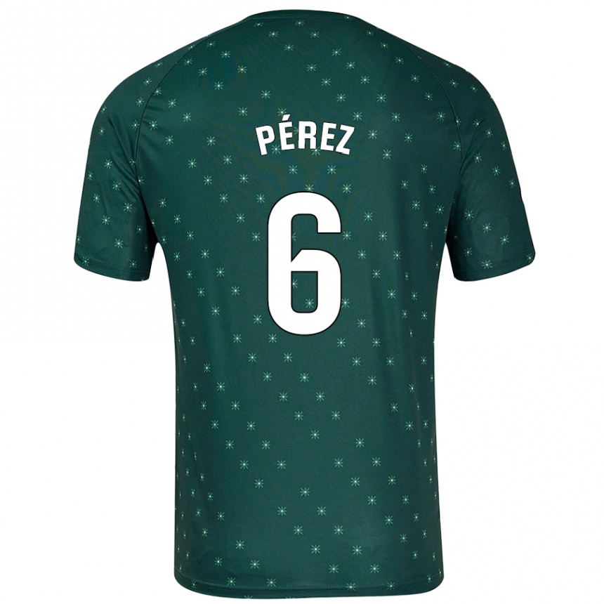 ילדים כדורגל René Pérez #6 ירוק כהה הרחק ג'רזי 2024/25