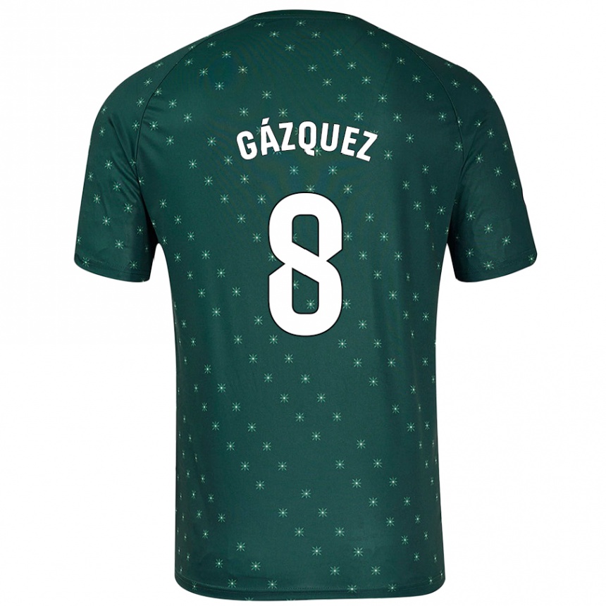 ילדים כדורגל Joan Gázquez #8 ירוק כהה הרחק ג'רזי 2024/25