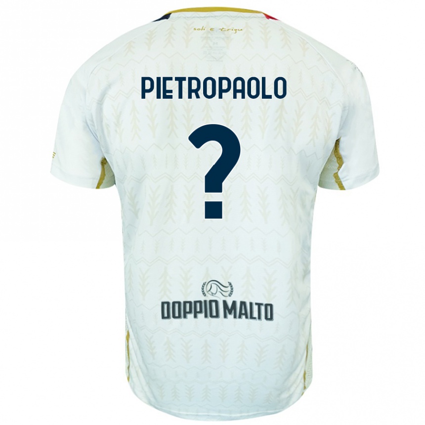 ילדים כדורגל Mario Pietropaolo #0 לָבָן הרחק ג'רזי 2024/25