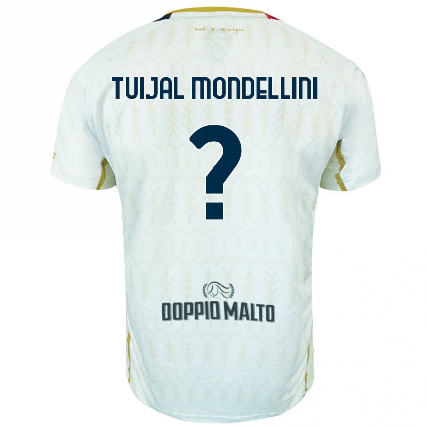 ילדים כדורגל Luca Tuijal Mondellini #0 לָבָן הרחק ג'רזי 2024/25