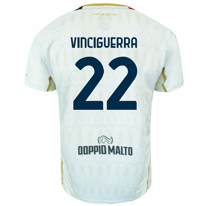 ילדים כדורגל Alessandro Vinciguerra #22 לָבָן הרחק ג'רזי 2024/25
