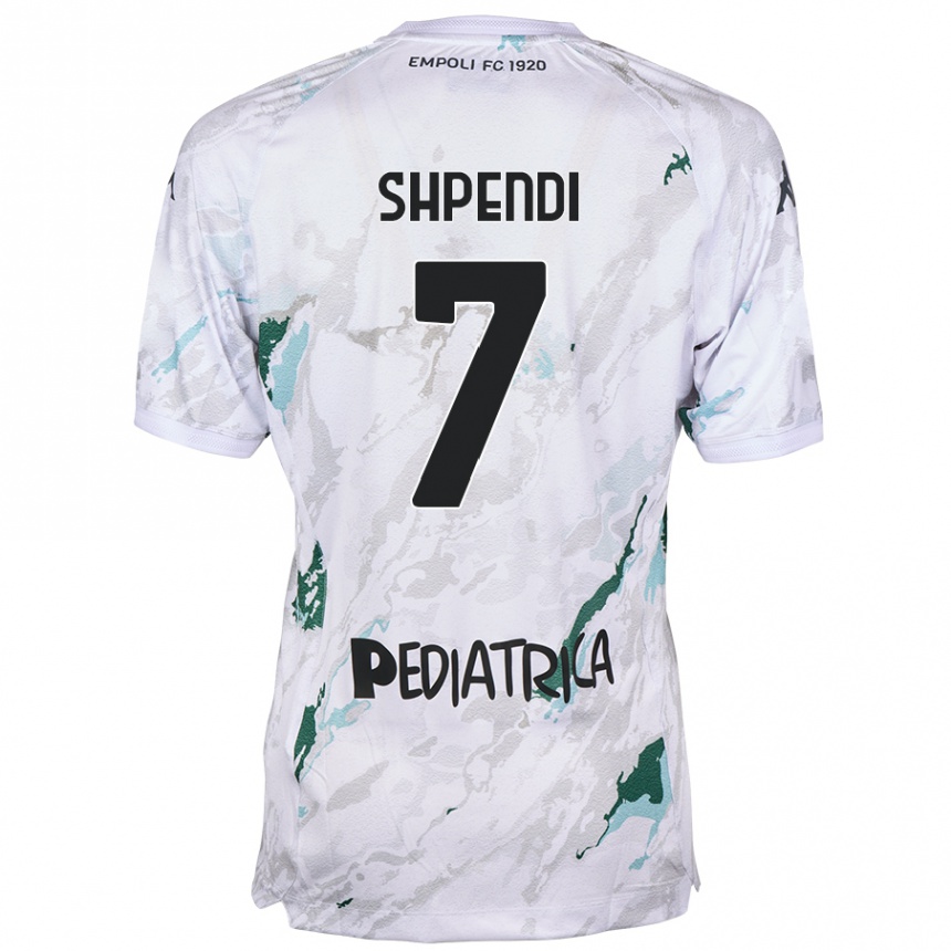 ילדים כדורגל Stiven Shpendi #7 אָפוֹר הרחק ג'רזי 2024/25