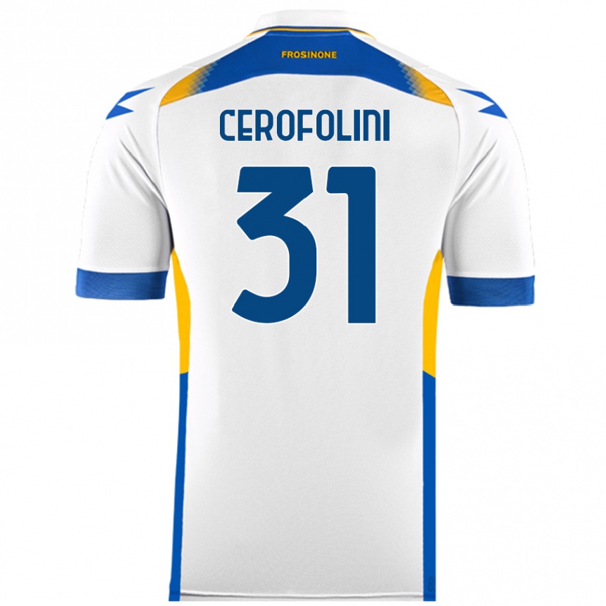ילדים כדורגל Michele Cerofolini #31 לָבָן הרחק ג'רזי 2024/25