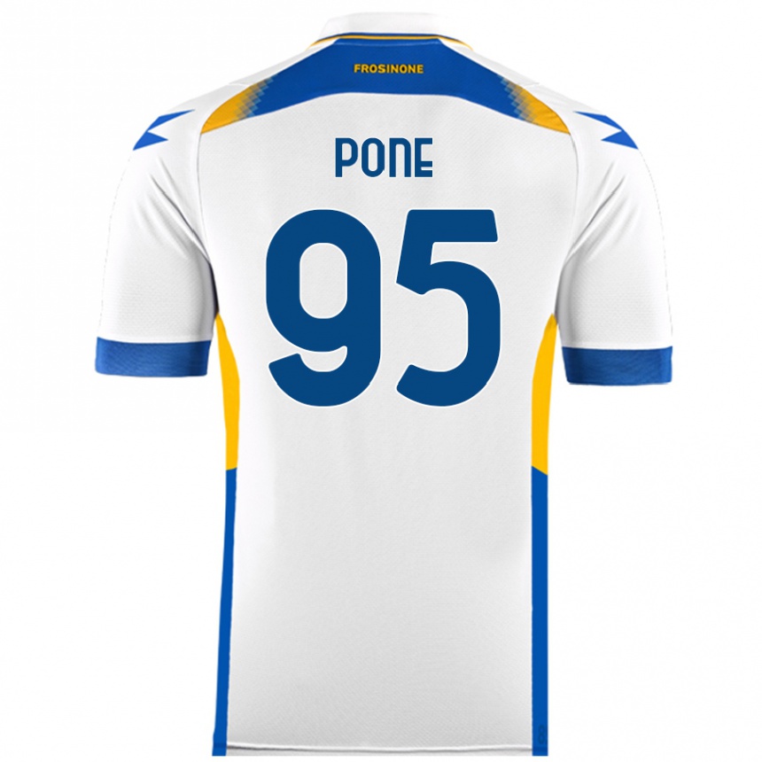 ילדים כדורגל Cristian Pone #95 לָבָן הרחק ג'רזי 2024/25
