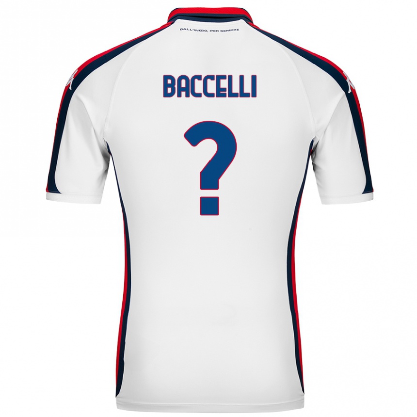 ילדים כדורגל Pietro Baccelli #0 לָבָן הרחק ג'רזי 2024/25