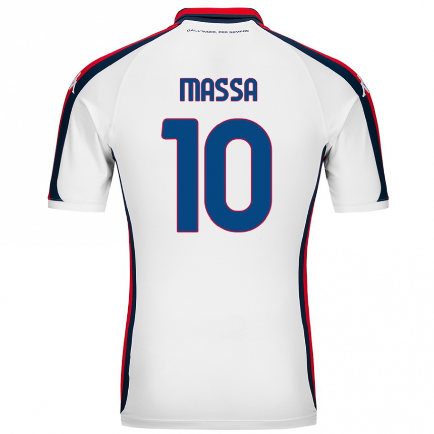 ילדים כדורגל Alessandra Massa #10 לָבָן הרחק ג'רזי 2024/25
