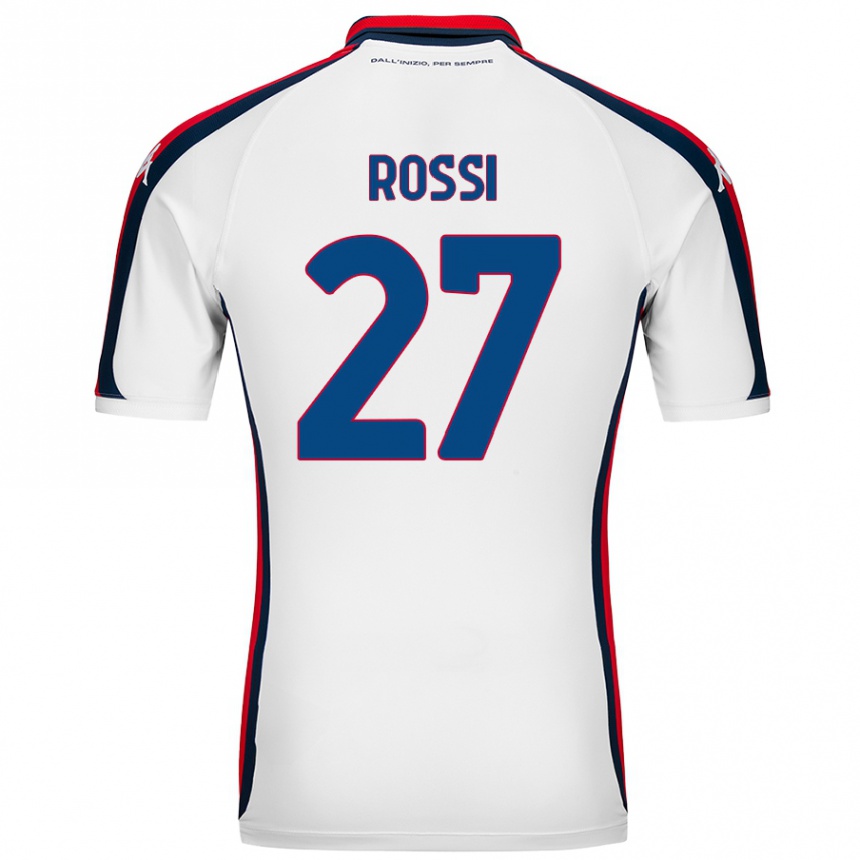 ילדים כדורגל Lucrezia Rossi #27 לָבָן הרחק ג'רזי 2024/25