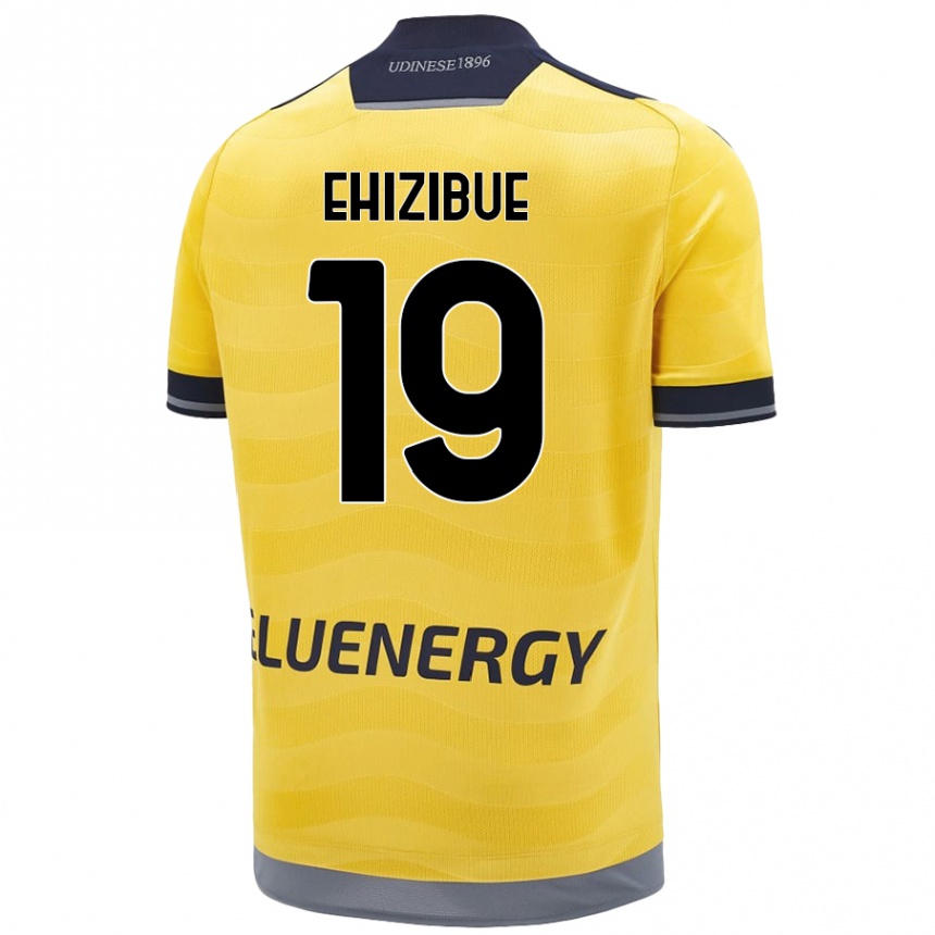 ילדים כדורגל Kingsley Ehizibue #19 זָהוּב הרחק ג'רזי 2024/25