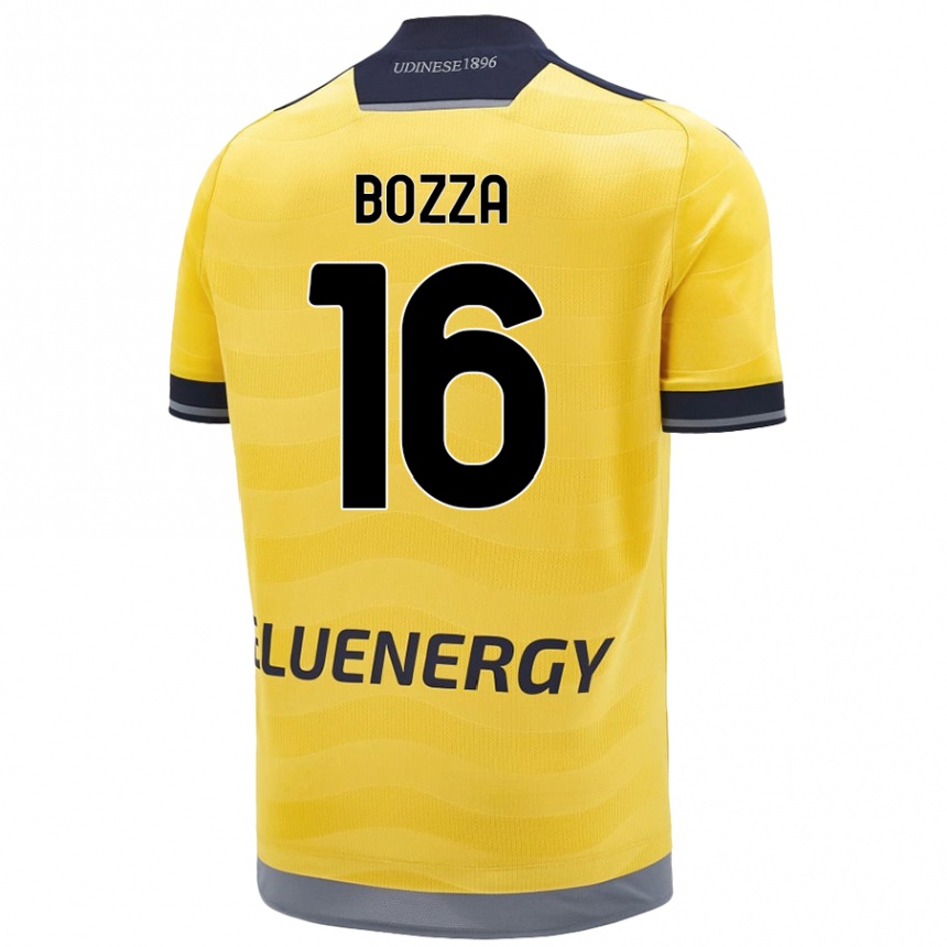 ילדים כדורגל Mattia Bozza #16 זָהוּב הרחק ג'רזי 2024/25