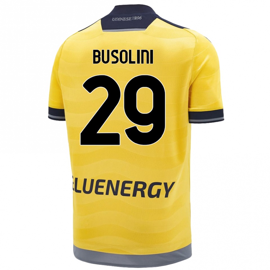 ילדים כדורגל Alessandro Busolini #29 זָהוּב הרחק ג'רזי 2024/25