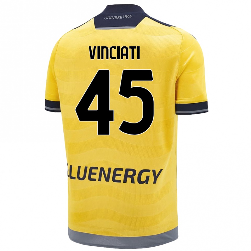 ילדים כדורגל Giulio Vinciati #45 זָהוּב הרחק ג'רזי 2024/25