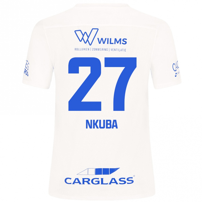 ילדים כדורגל Ken Nkuba #27 לָבָן הרחק ג'רזי 2024/25