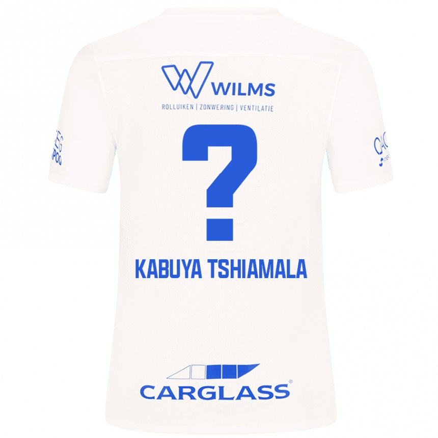 ילדים כדורגל Lino Kabuya Tshiamala #0 לָבָן הרחק ג'רזי 2024/25