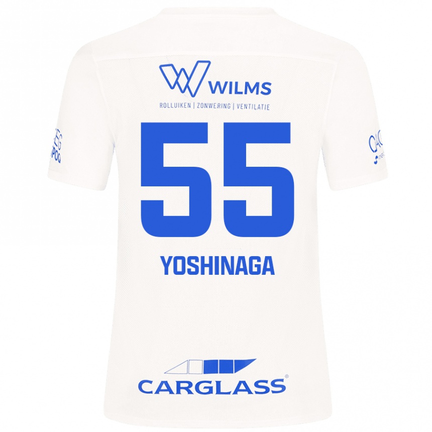 ילדים כדורגל Yumeki Yoshinaga #55 לָבָן הרחק ג'רזי 2024/25