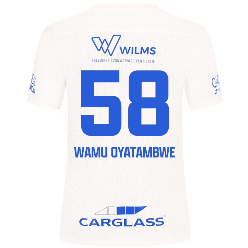 ילדים כדורגל Matthias Wamu Oyatambwe #58 לָבָן הרחק ג'רזי 2024/25