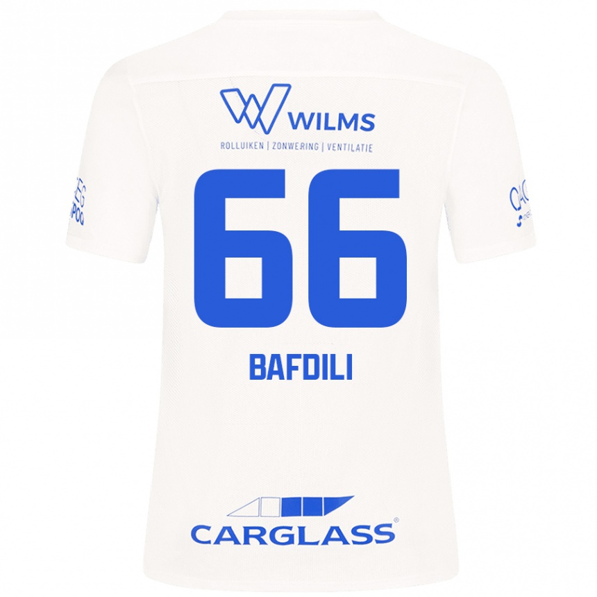 ילדים כדורגל Zaïd Bafdili #66 לָבָן הרחק ג'רזי 2024/25