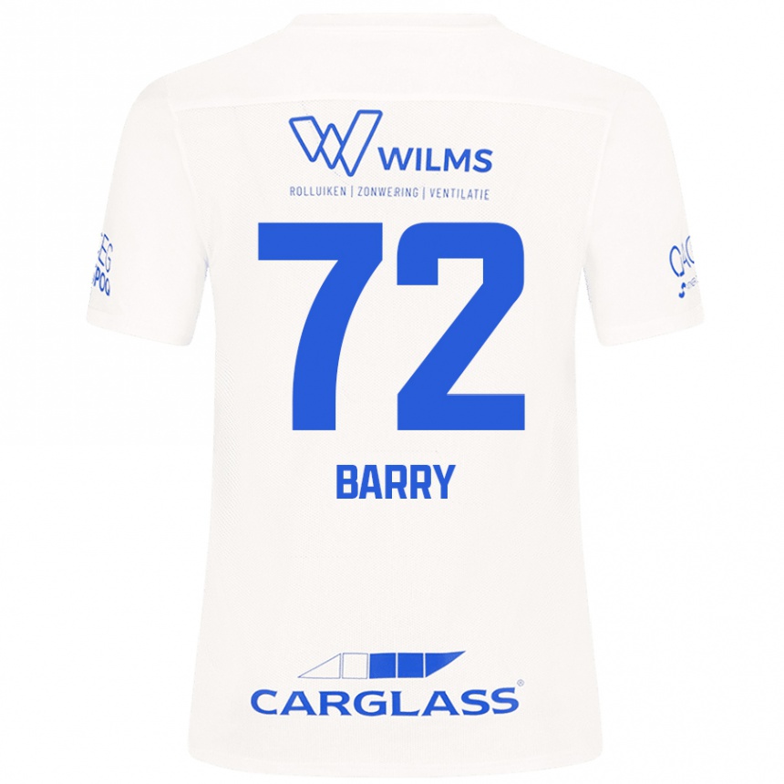 ילדים כדורגל Alpha Barry #72 לָבָן הרחק ג'רזי 2024/25