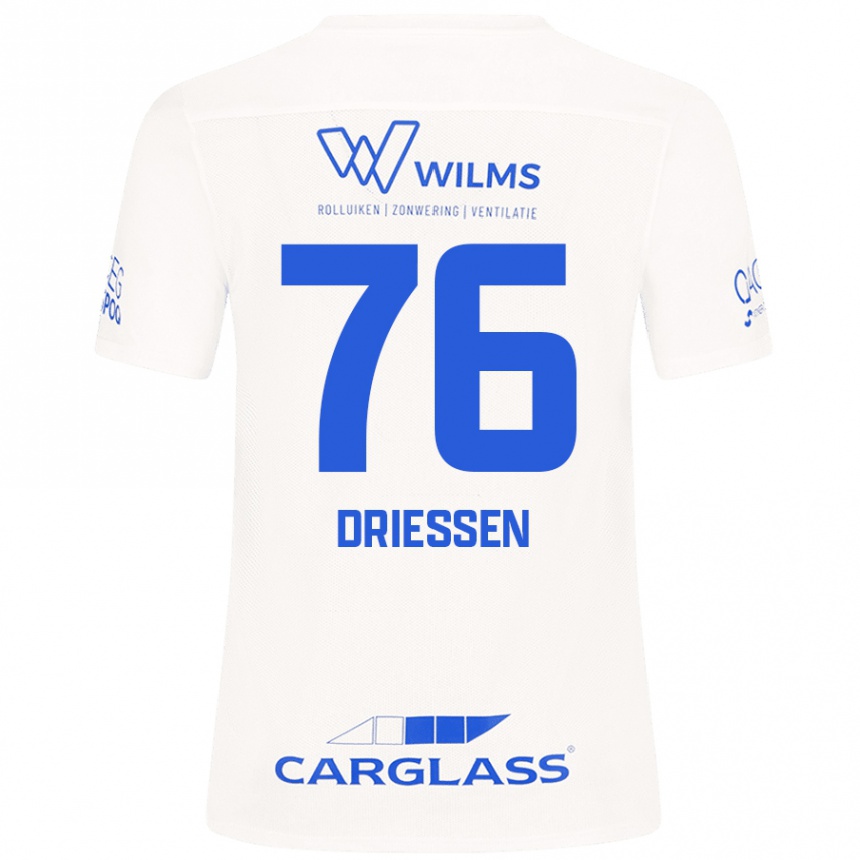 ילדים כדורגל Jelle Driessen #76 לָבָן הרחק ג'רזי 2024/25