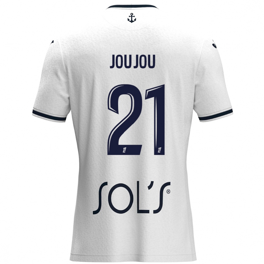 ילדים כדורגל Antoine Joujou #21 לבן כחול כהה הרחק ג'רזי 2024/25