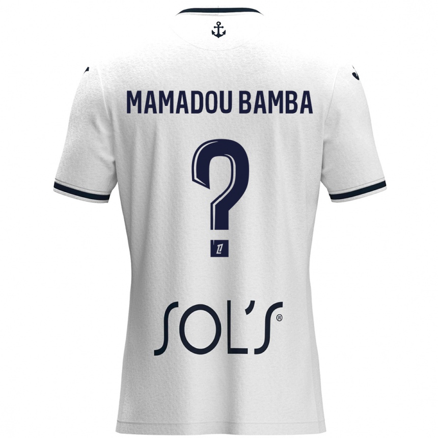 ילדים כדורגל Ben Mamadou Bamba #0 לבן כחול כהה הרחק ג'רזי 2024/25