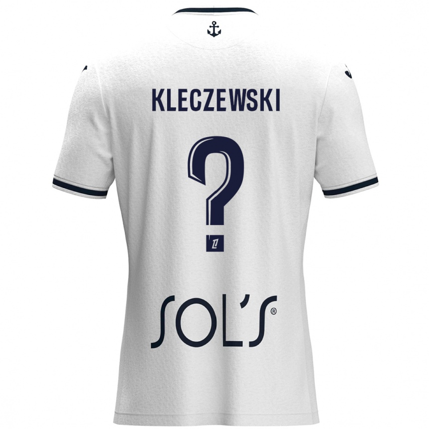 ילדים כדורגל Louise Kleczewski #0 לבן כחול כהה הרחק ג'רזי 2024/25