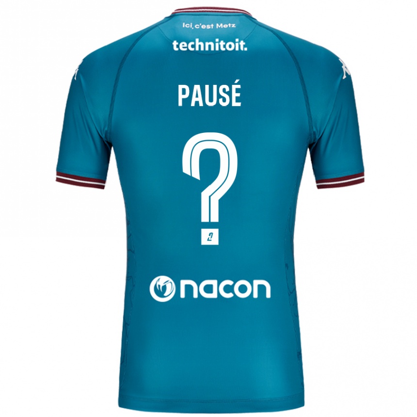 ילדים כדורגל Luca Pausé #0 בלו בנזין הרחק ג'רזי 2024/25