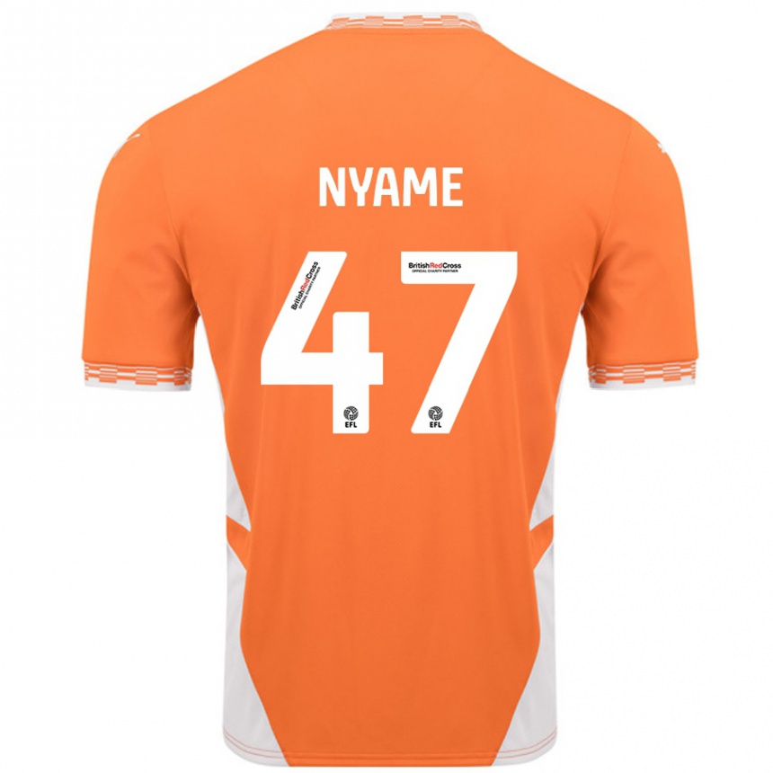 גברים כדורגל Josh Nyame #47 כתום לבן ג'רזי ביתית 2024/25