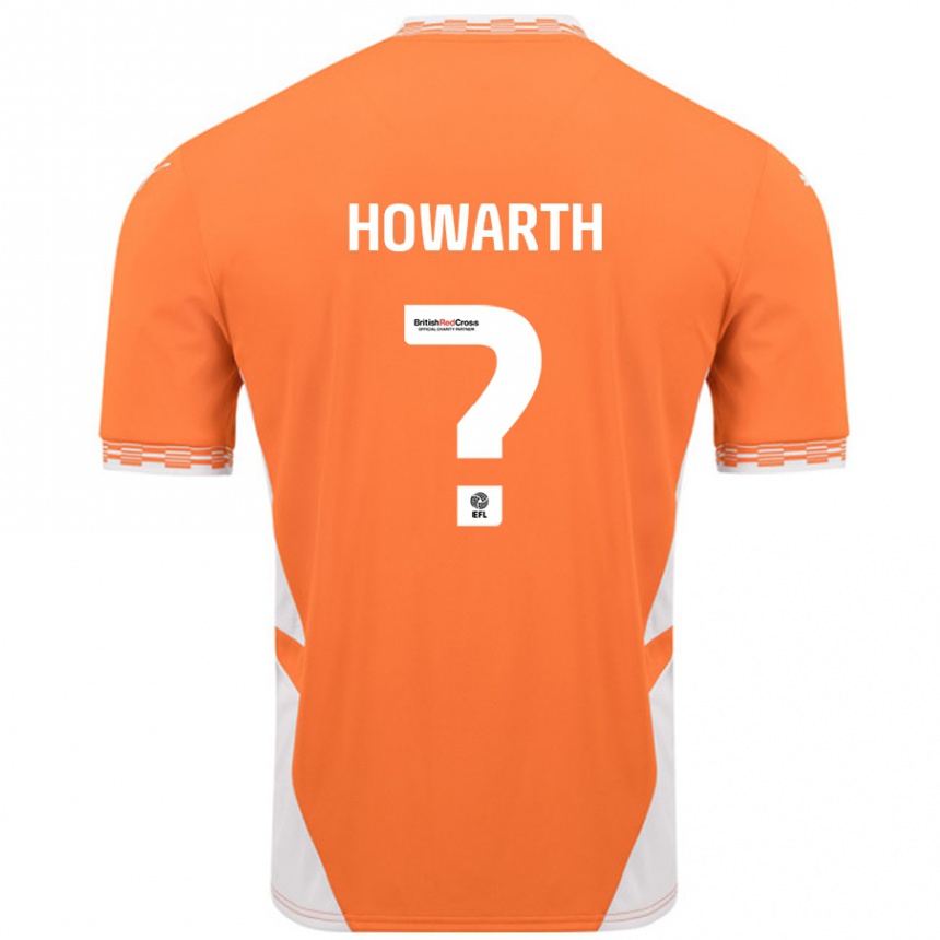 גברים כדורגל Chloe Howarth #0 כתום לבן ג'רזי ביתית 2024/25