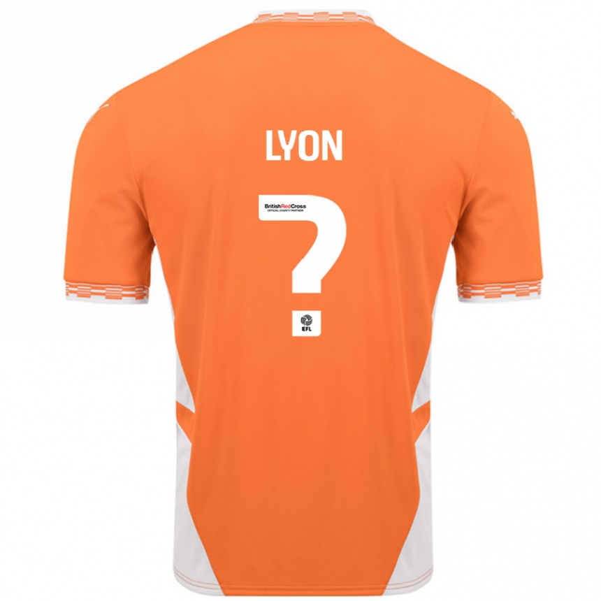 גברים כדורגל Moesha Lyon #0 כתום לבן ג'רזי ביתית 2024/25