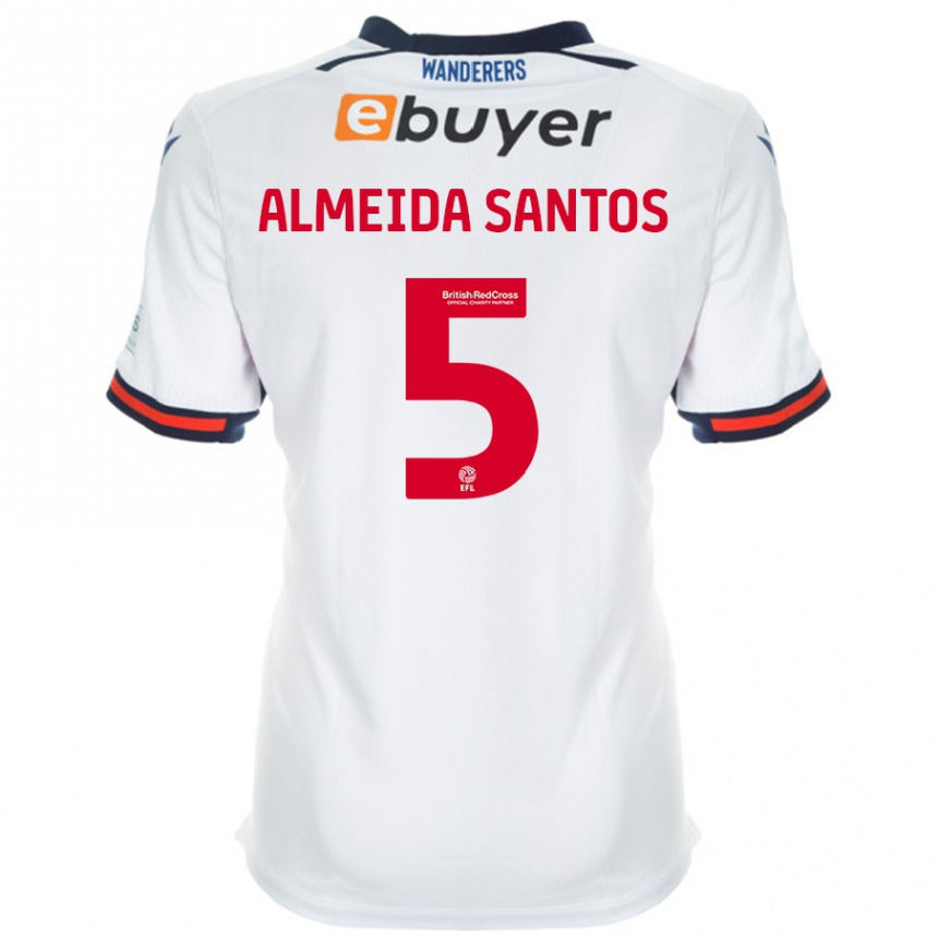גברים כדורגל Ricardo Santos #5 לָבָן ג'רזי ביתית 2024/25